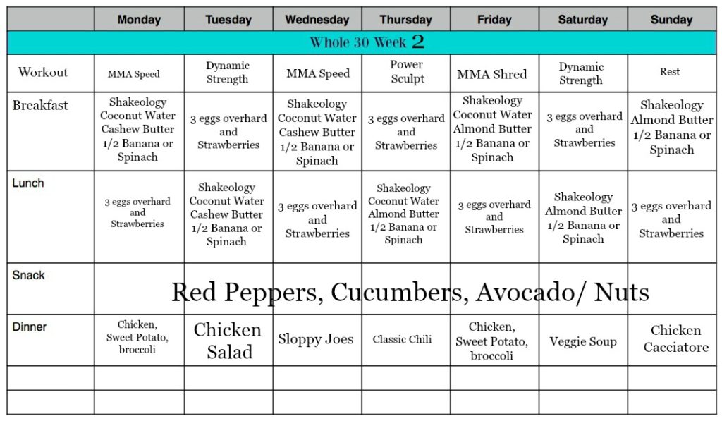 whole 30 week 2